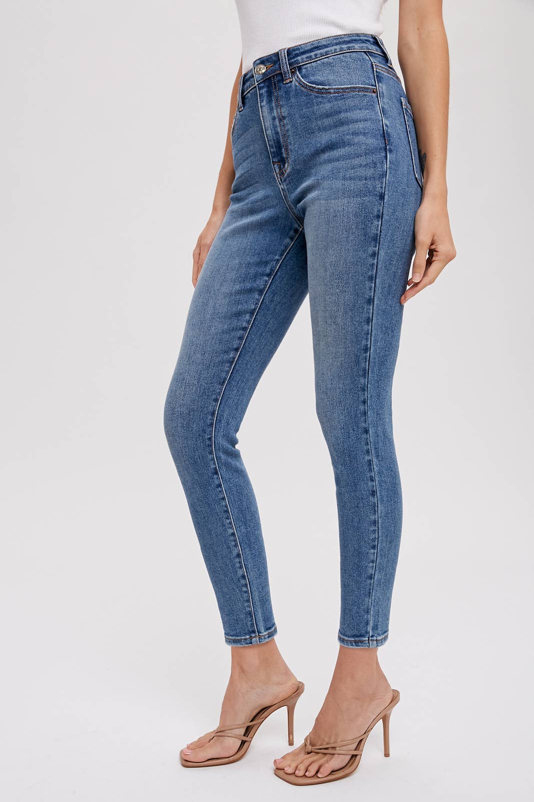 Bluivy - Vendita all'ingrosso Jeans - Donna - JEANS SKINNY VITA MEDIA11
