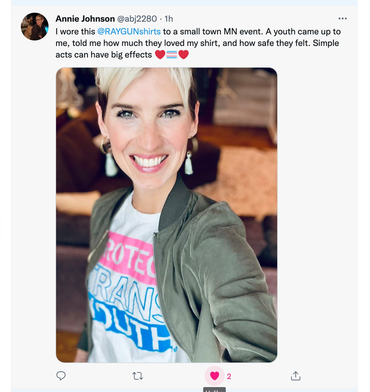 RAYGUN – Großhandel T-Shirt mit Siebdruck – Unisex – Schützen Sie Transjugend2