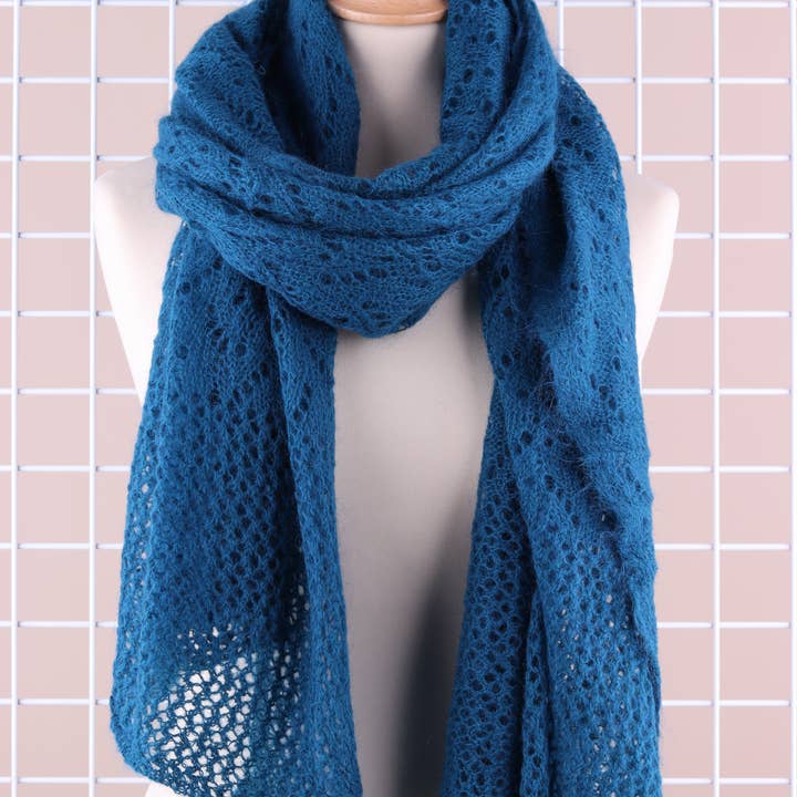 NAÏS PARIS - Wholesale Scarf - Women's - OPENWORK MOHAIR WOOL SHAWL1