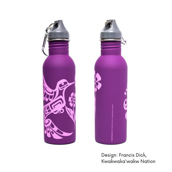 Made By Humans Designs – wholesale Water bottle – Water Bottle w/ Contemporary Indigenous Design (25 oz)