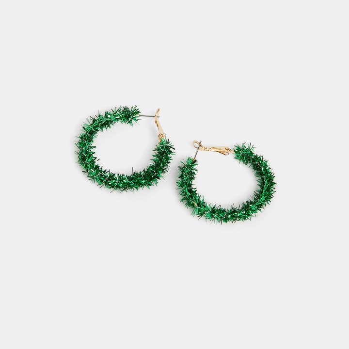 Holiday Tinsel Hoop - Green for wholesale by Whispers
