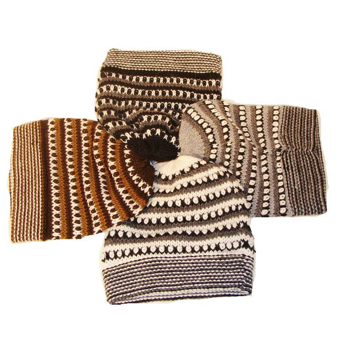 Sanyork Fair Trade - Wholesale Beanie - Kids - Child Dots Beanie Alpaca Heavy Knit Assorted Colors Super