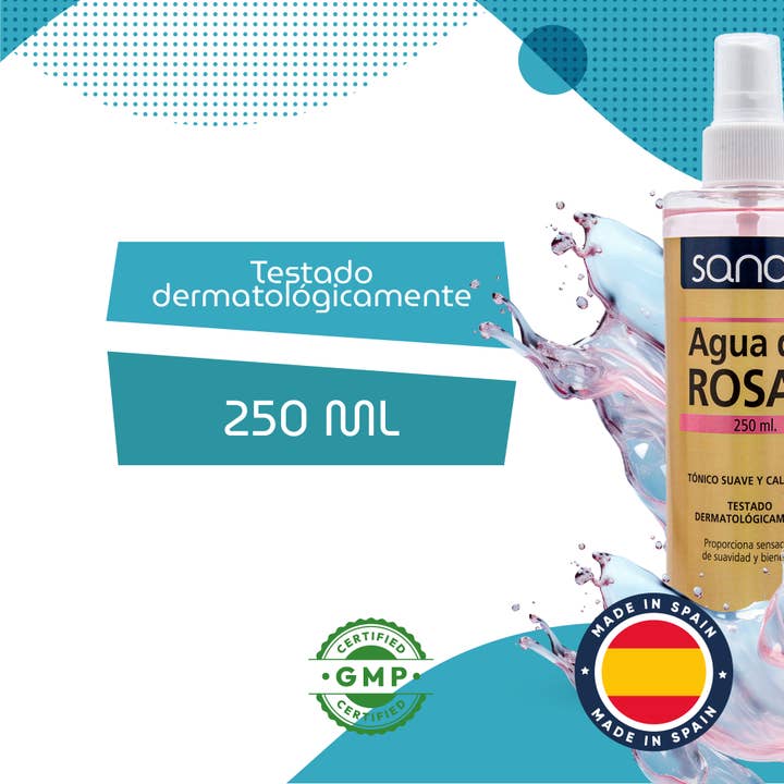 Pridahofarma - Venta al por mayor Agua/bruma facial y corporal - SANON Agua de Rosas 250 ml3