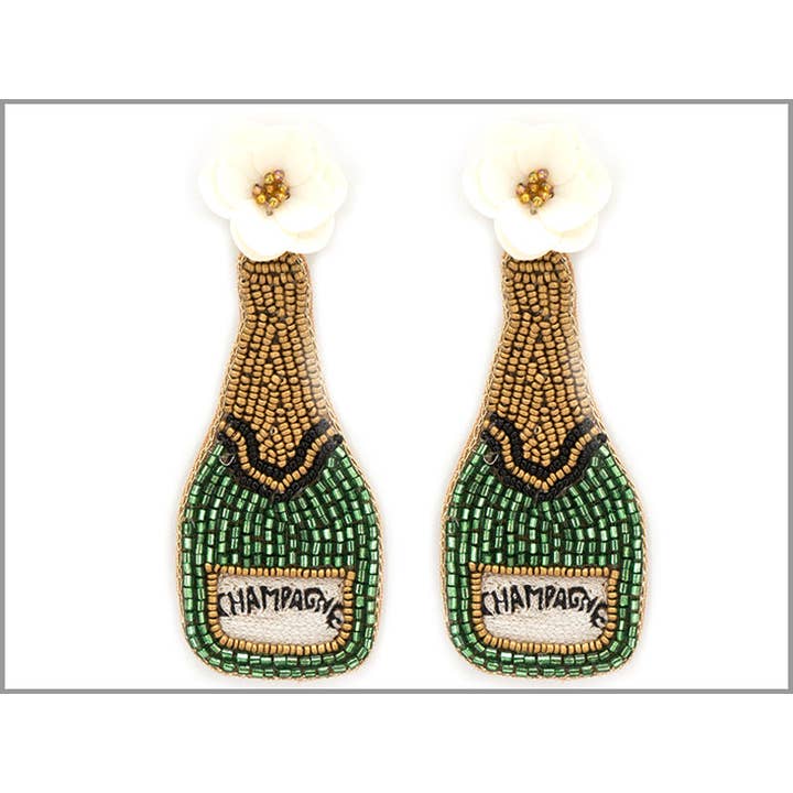 Perlenohrring aus französischer Champagnerflasche für den Großhandel von VLU STYLE