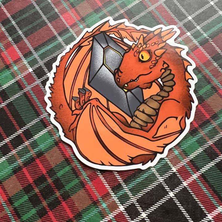 Fox and Brambles - Wholesale Sticker - Dragon Sticker. Fantasy Medieval Wyvern