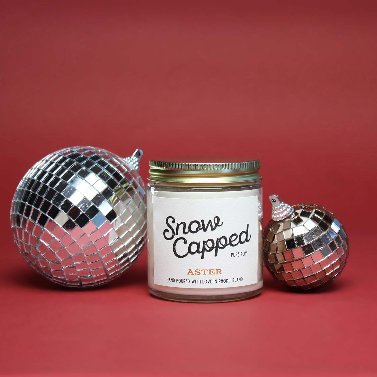 Aster Candle - Wholesale Jar/Filled Candle - Snow Capped Candle - 4oz, 16oz3