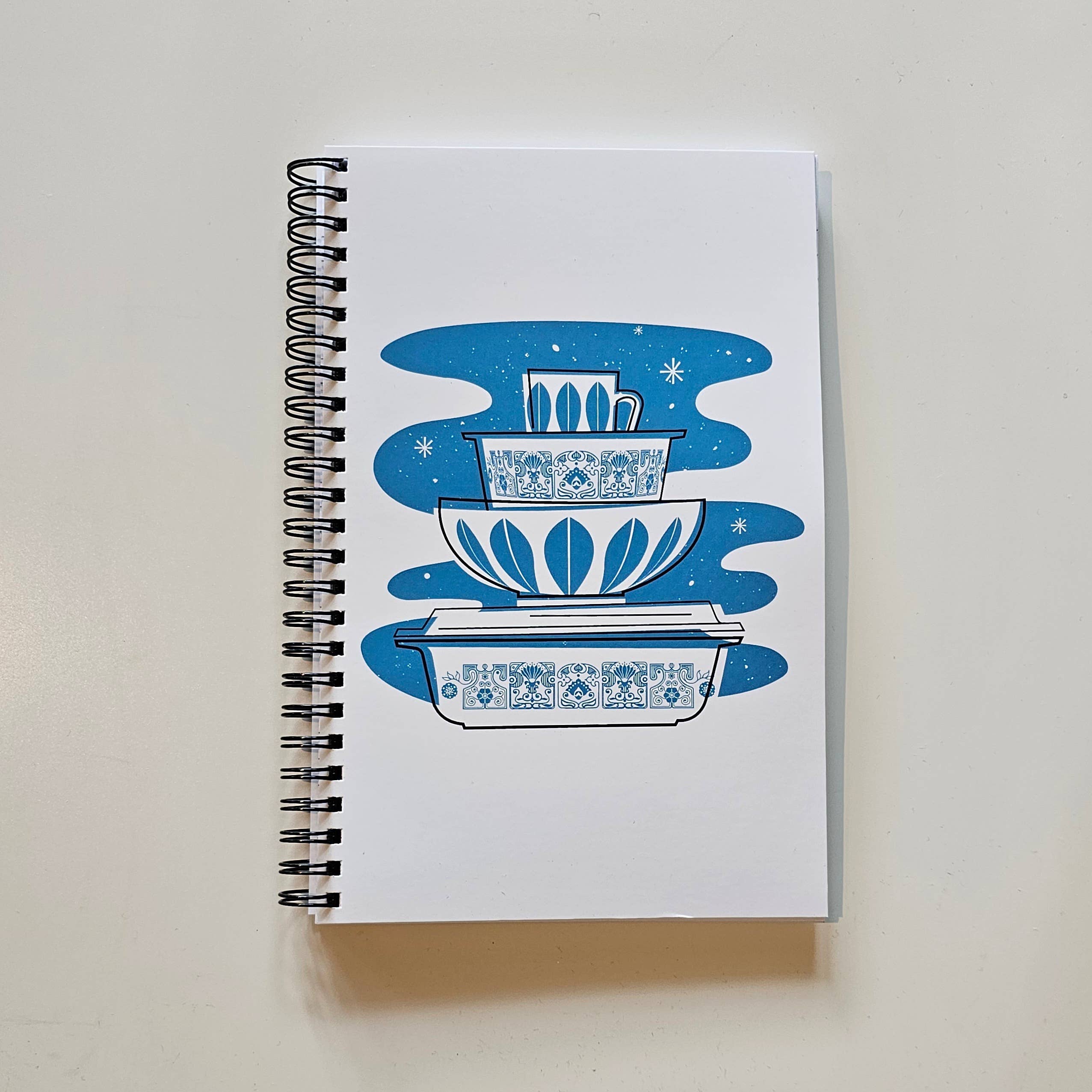 JoRetro - Wholesale Notebook - Pyrex Notebook - Horizon Blue Bowl Stack   1