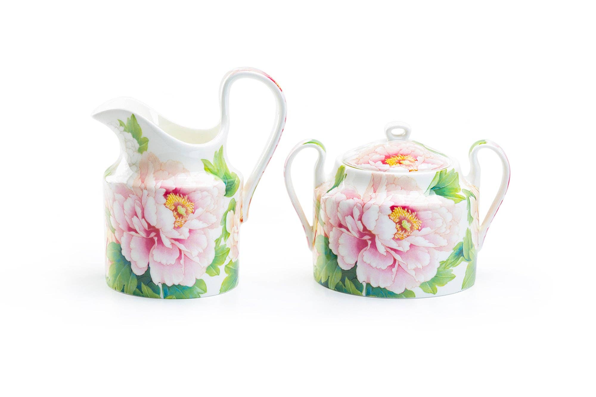 Grace Teaware - Vente Crèmes à café  - Ensemble à sucre et à crème Empire Peony Bone China2