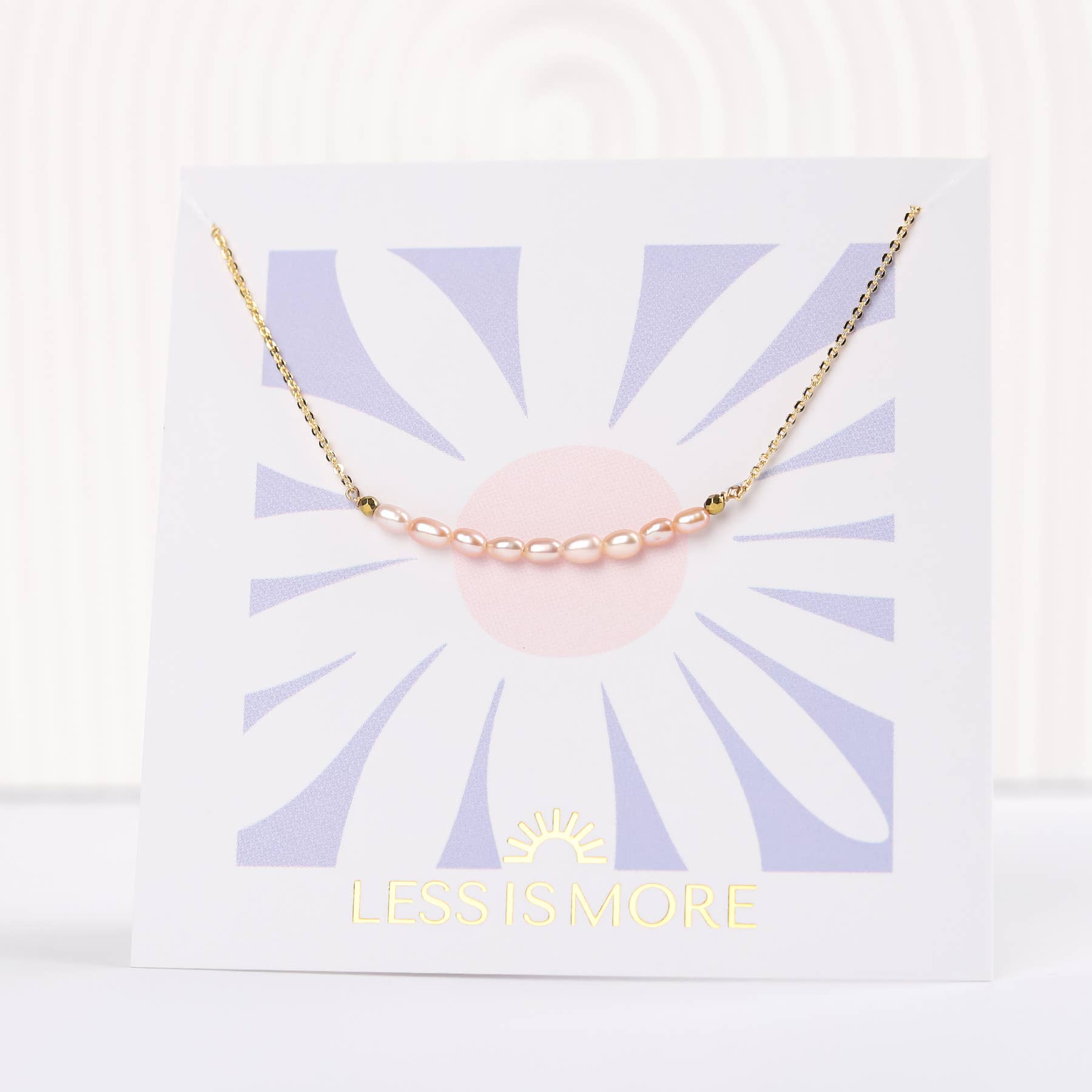 Less is More - Wholesale Pendant/Charm Necklace - Purple Pearl Smile Necklace (Gold or Silver)1