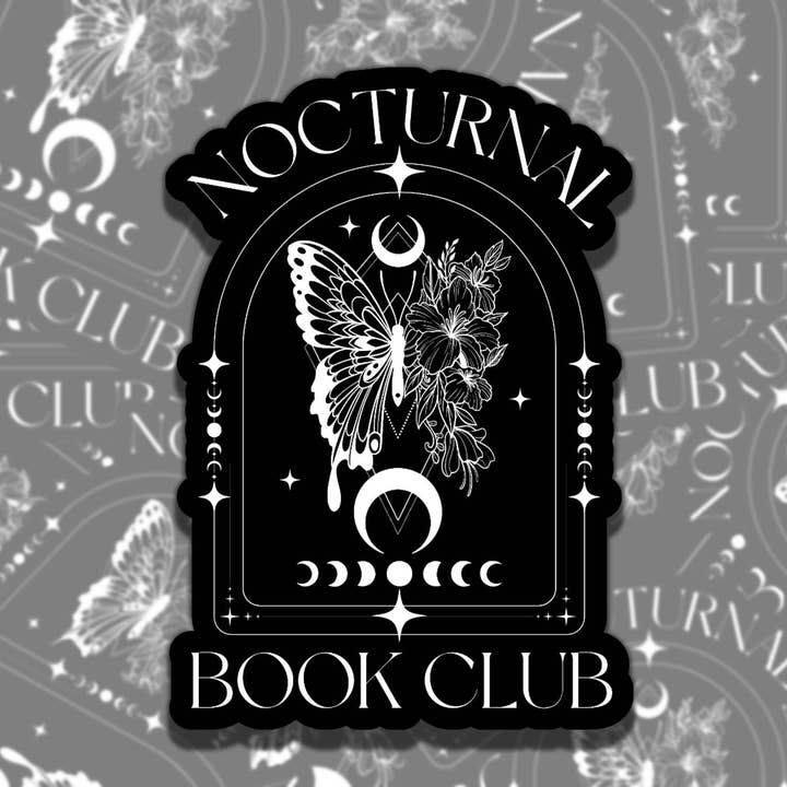 Sticky Sadness Designs – wholesale Sticker – Nocturnal Book Club Vinyl Sticker Set for eReaders
