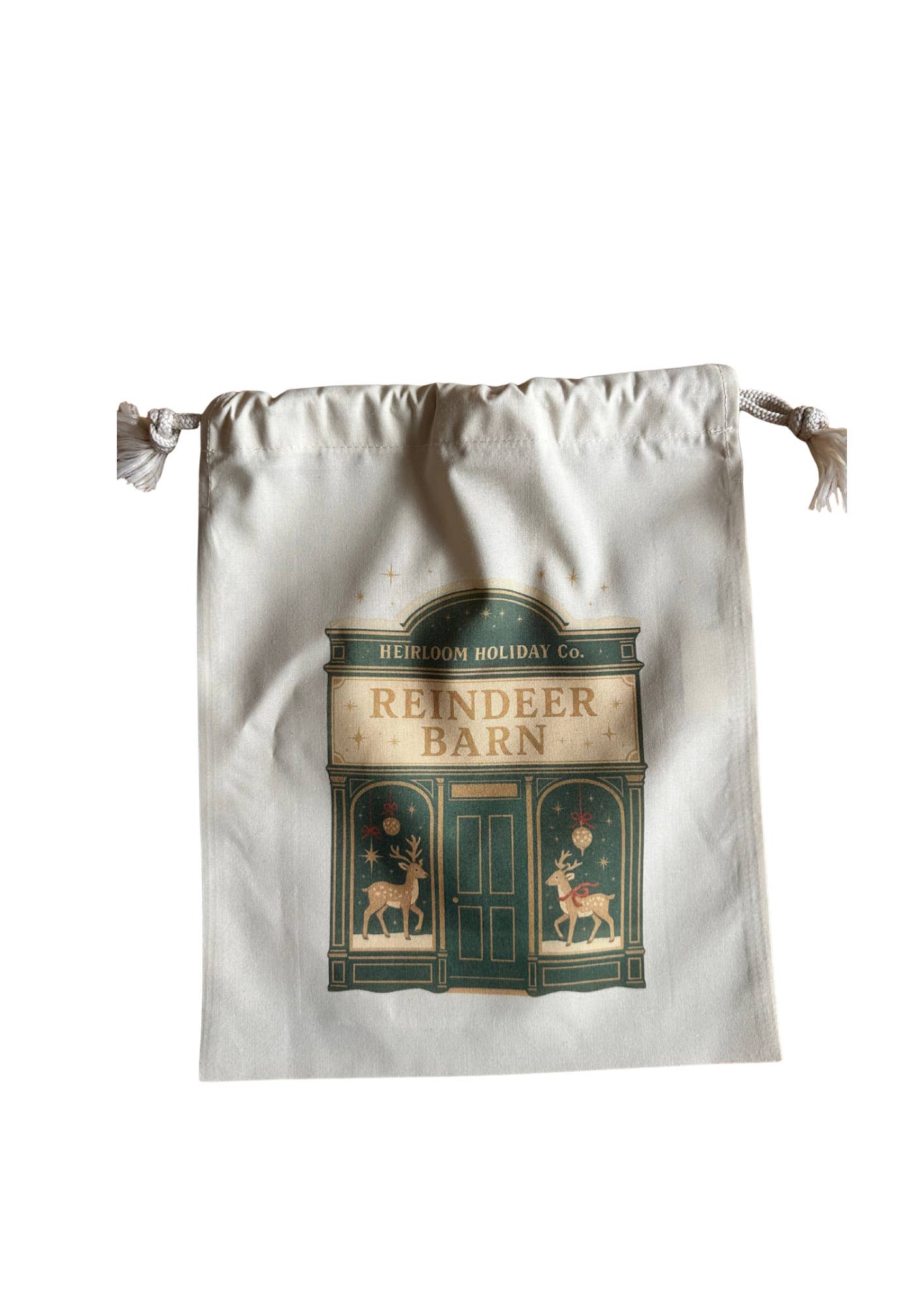 soch and co - Vente Pochette cadeau - Sac cadeau à cordon avec motif de grange de rennes