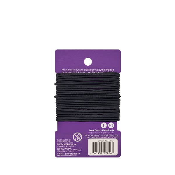 Womens Ouchless Black 2mm Elastics, 29 Ct for wholesale on Faire