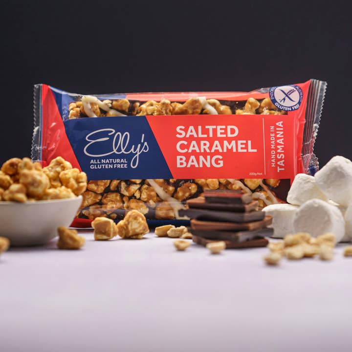 SALTED CARAMEL BANG for wholesale by Elly's Gourmet Confectionery