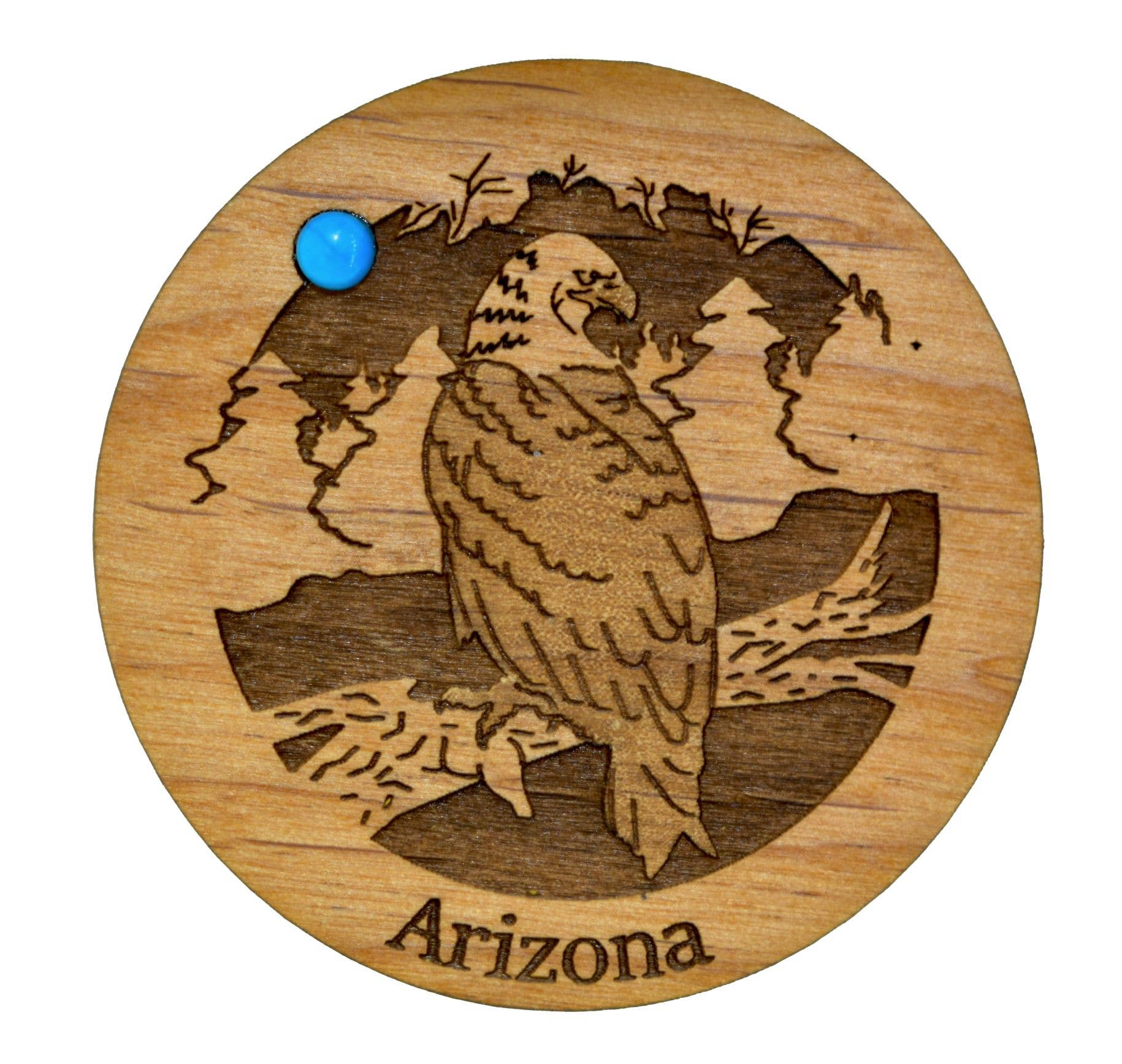 Woodcutts Inc. - Wholesale Magnet - Perched Eagle Alder Magnet0