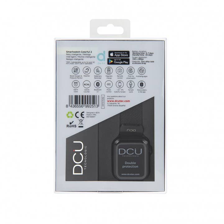 DCU TECNOLOGIC – Großhandel Armbanduhr – Herren – SMARTWATCH COLORFUL 2 Schwarz mit Metallarmband3