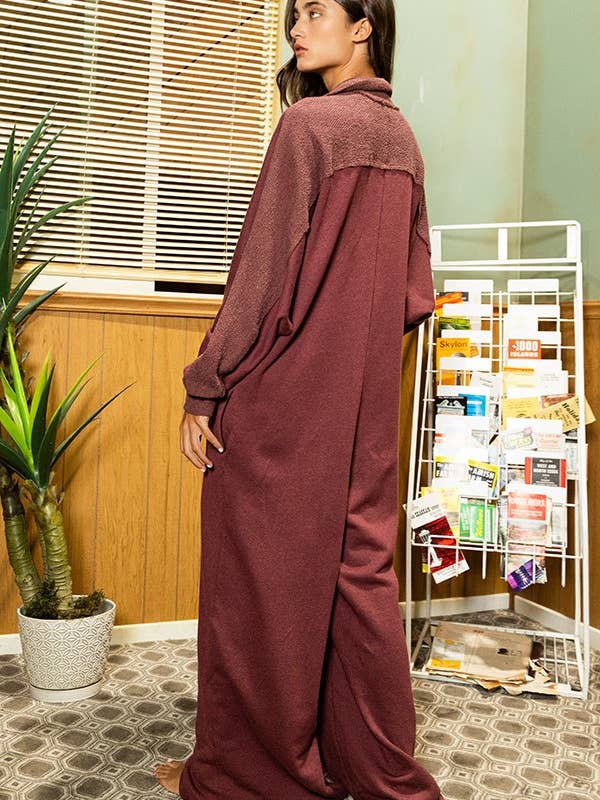 BUCKETLIST INC - Wholesale Jumpsuit - Women's - R5343 Oversize French Terry Jumpsuit14