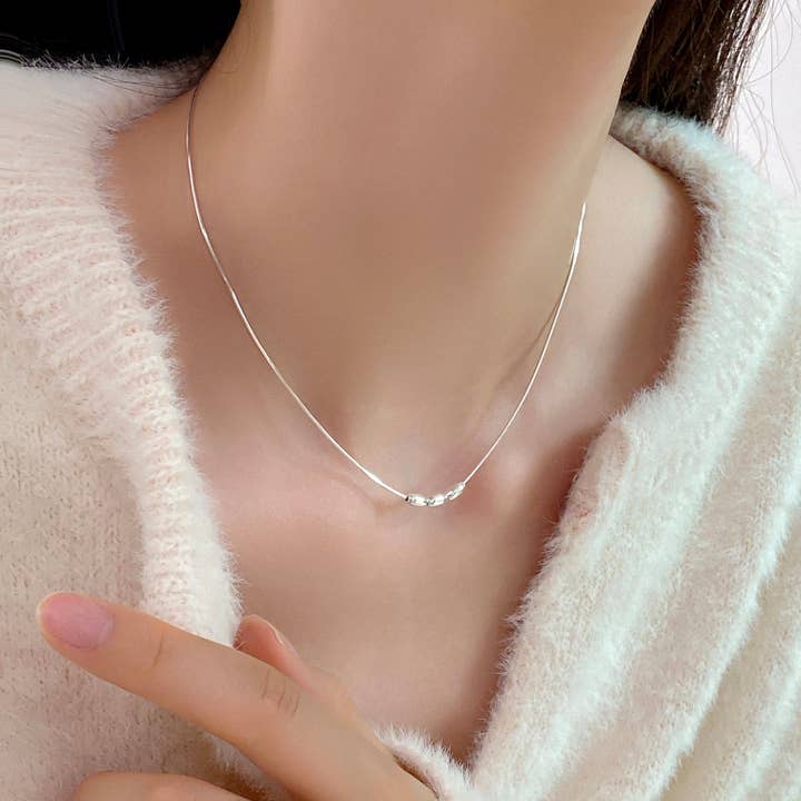 happyzzzsu - Wholesale Beaded/Pearl Necklace - Sterling Silver Seed Bead Necklace