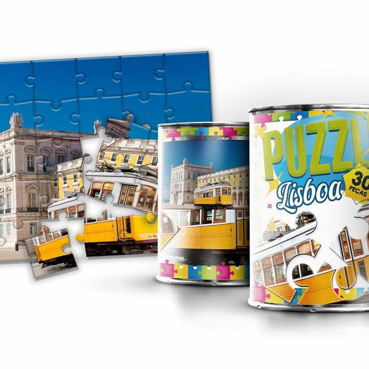 Puzzle en boîte métallique - Ville de Lisbonne pour la vente par Charmy Gift Store
