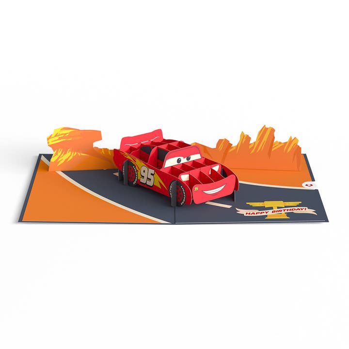 Lovepop Cards - Wholesale Everyday Greeting Card - Disney and Pixar Cars Lightning McQueen Kachow! 5''x7''7