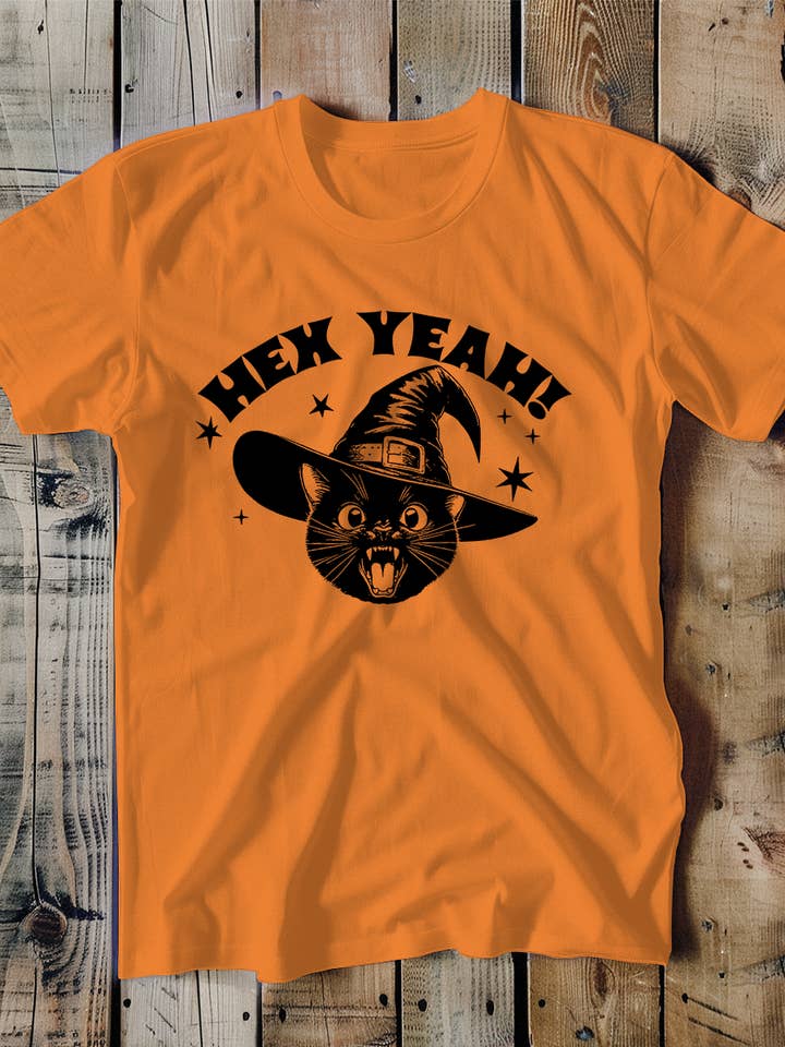 Hex Yeah Black Cat Unisex Tee for wholesale by Swift Retail