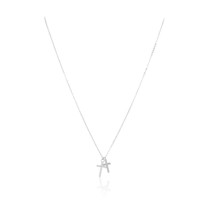 Sahira Jewelry Design – Großhandel Kette mit Anhänger/Charm – Doppelkreuz-Halskette2