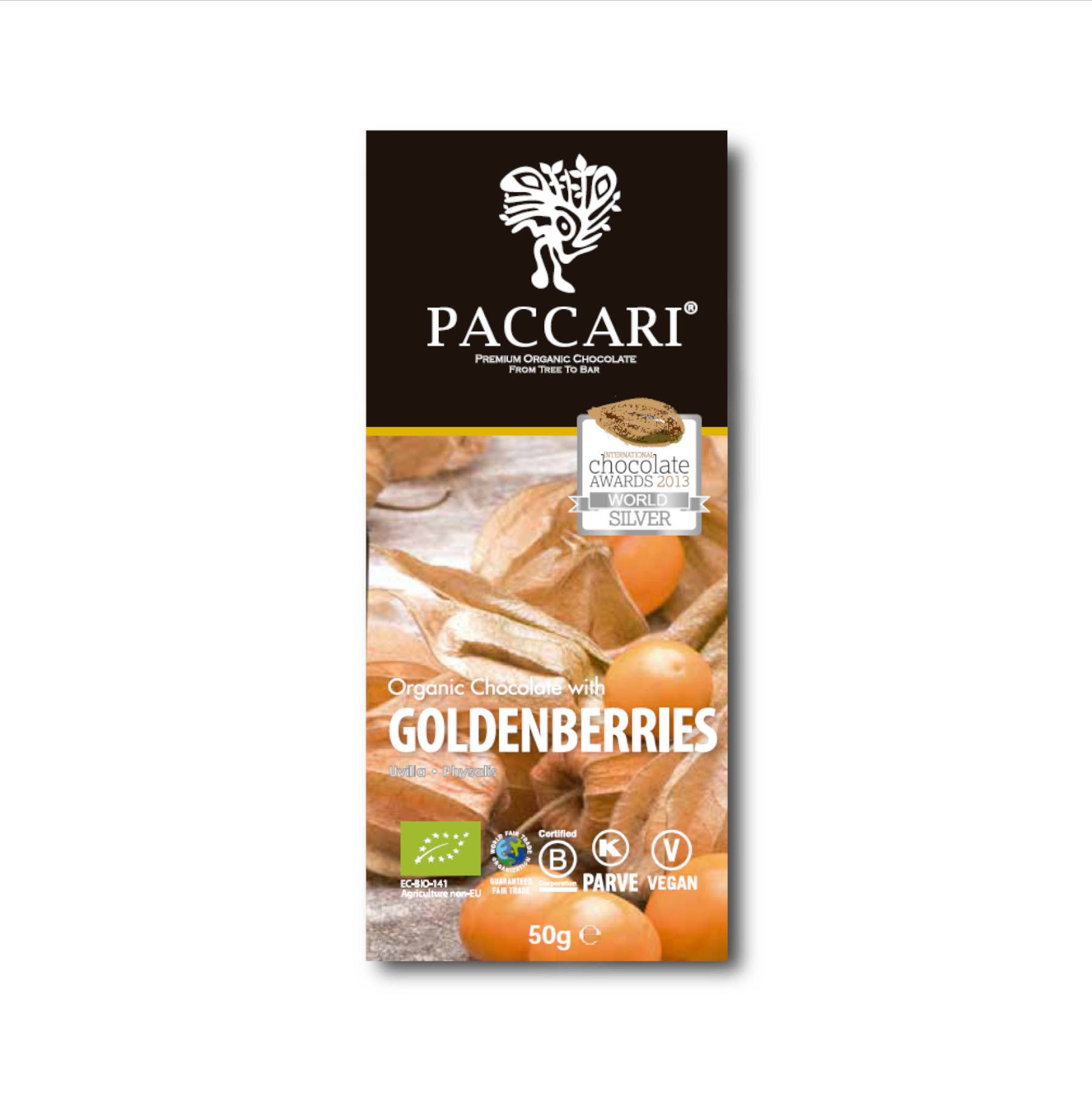 PACCARI Deutschland und Österreich - Wholesale Chocolate Bar - Bio Schokolade Physalis 60% Kakao