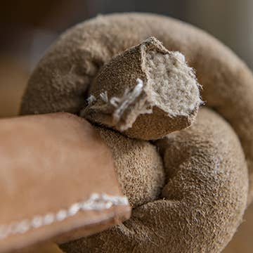 HuggleGroup - Wholesale Pet Rope Toy - Dog - Huggle-Hide® Natural Leather Knotted Bone Dog Toy3