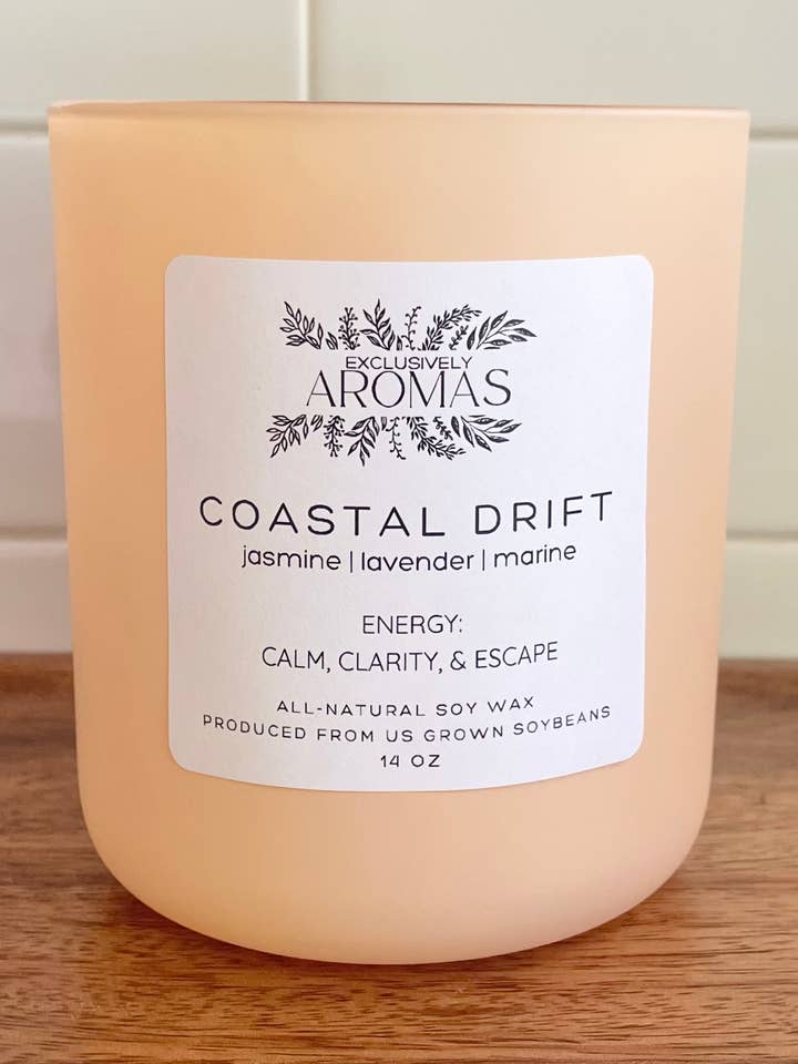 COASTAL DRIFT: Soy Candle, 14oz for wholesale by AROMAS