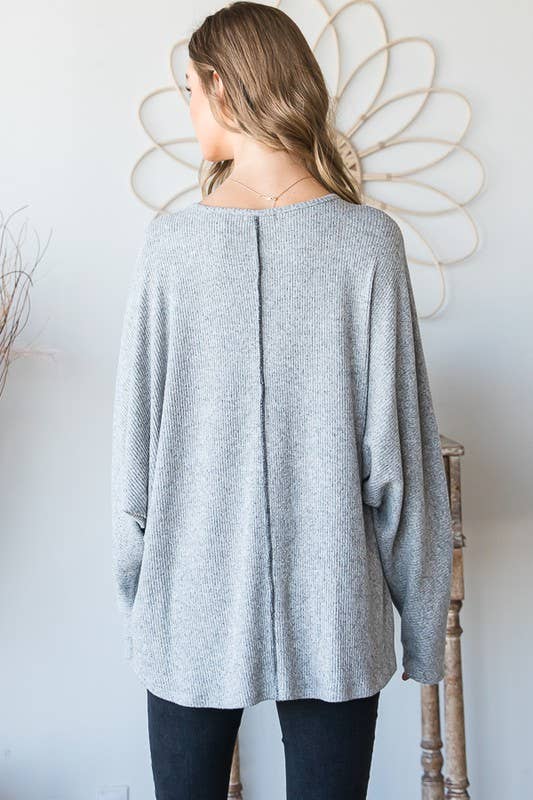 HEIMISH – wholesale Tunic – Women’s – ET6812-10 SOLID RIBBED TOP WITH BUTTON AND STITCH4