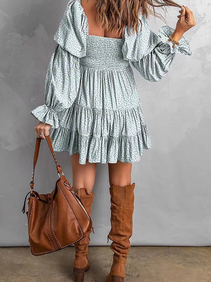 NINEXIS - Wholesale Dress - Women's - CWDSD6417_BOHO DRESSES WITH LONG SLEEVES SHORT STYLES7