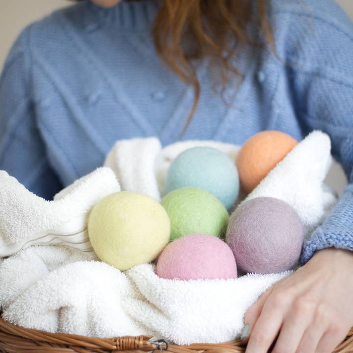 Friendsheep – wholesale Dryer balls – Spring Magic Eco Wool Dryer Balls - Pastel1