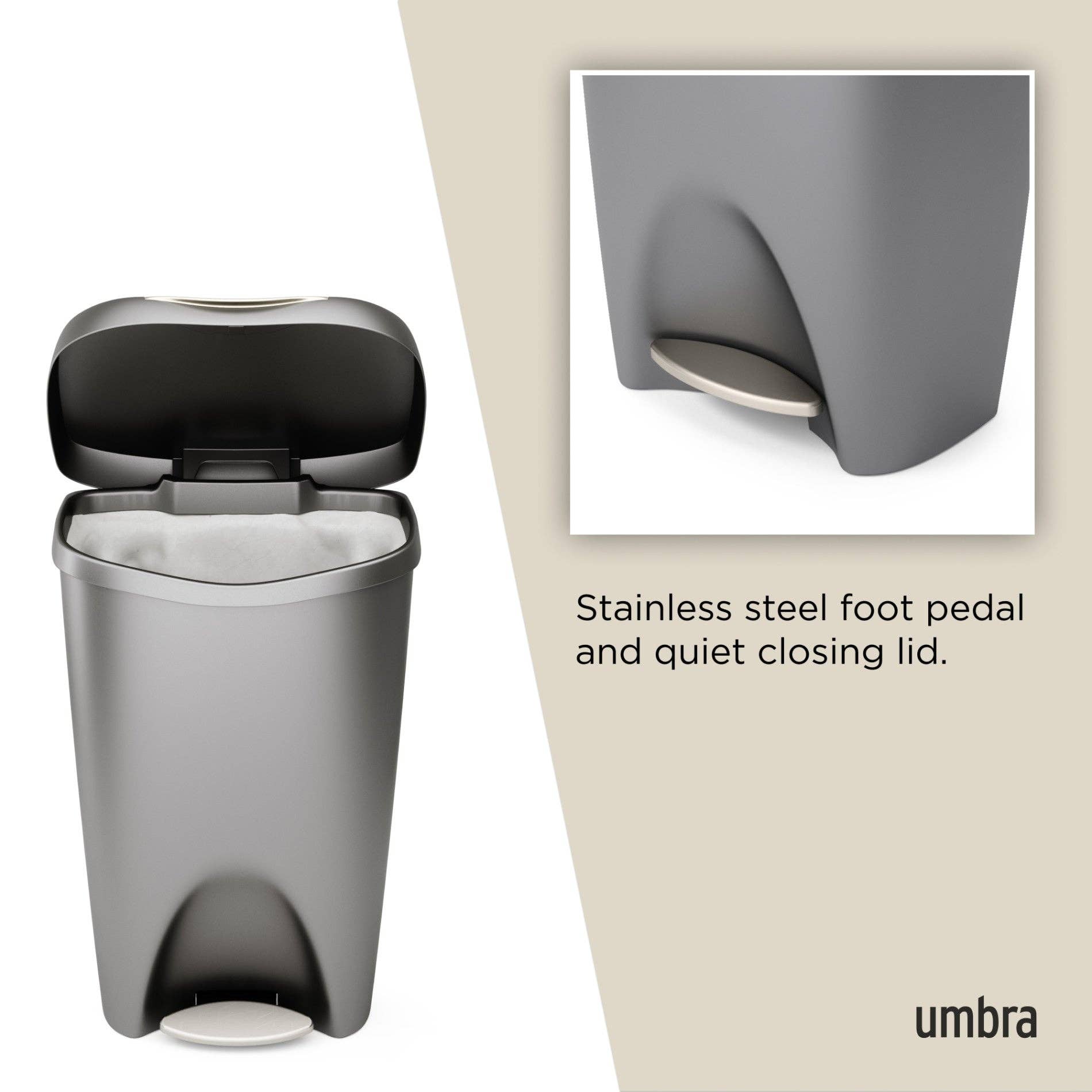 Umbra - Wholesale Trashcan/Trash Bin - Brim Step On Trash Can21