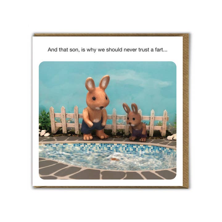 Brainbox Candy - Wholesale Everyday Greeting Card - Funny Birthday Card - Never trust a fart - by Forest_Fr1ends