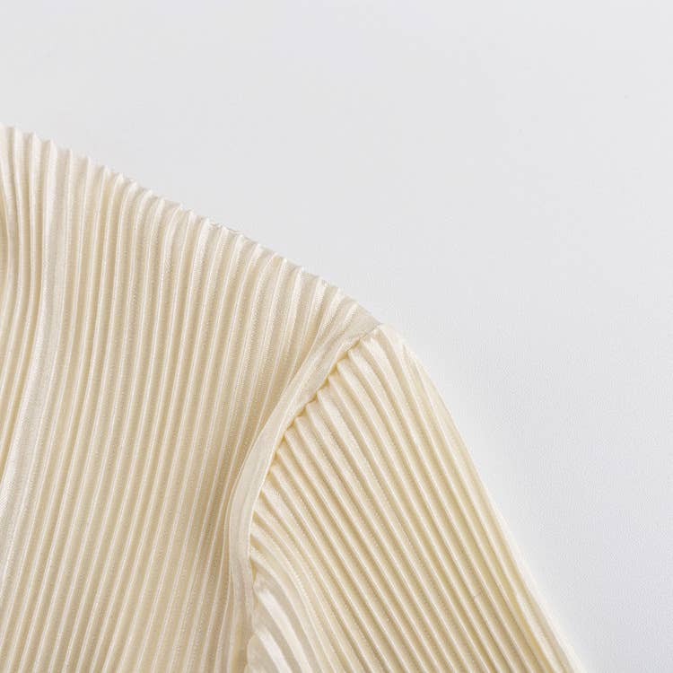 Sweetkama - Wholesale Blouse - Women's - Sweetkama Ladies Solid Color Wrinkle Casual Lace Shirt8