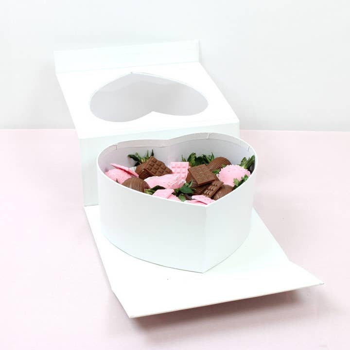 Elegant Design Supply - Wholesale Gift Box - Square Magentic Heart Flower Gift Box8