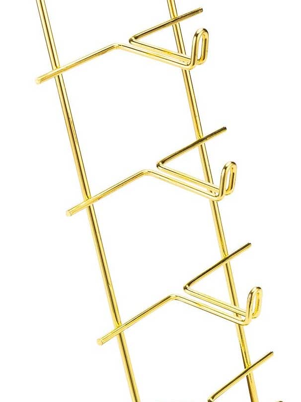 Modern 5-Tier Gold Metal+ Wood Sunglasses Display for wholesale by MRKD for Life