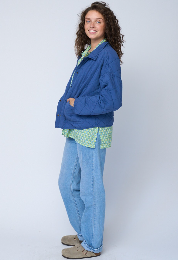 and for Good - Wholesale Jacket - Women's - Countryside Quilted Jacket - Inky Blue3
