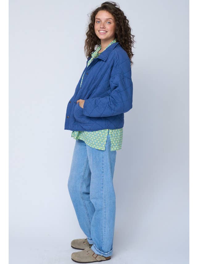 and for Good - Wholesale Jacket - Women's - Countryside Quilted Jacket - Inky Blue3