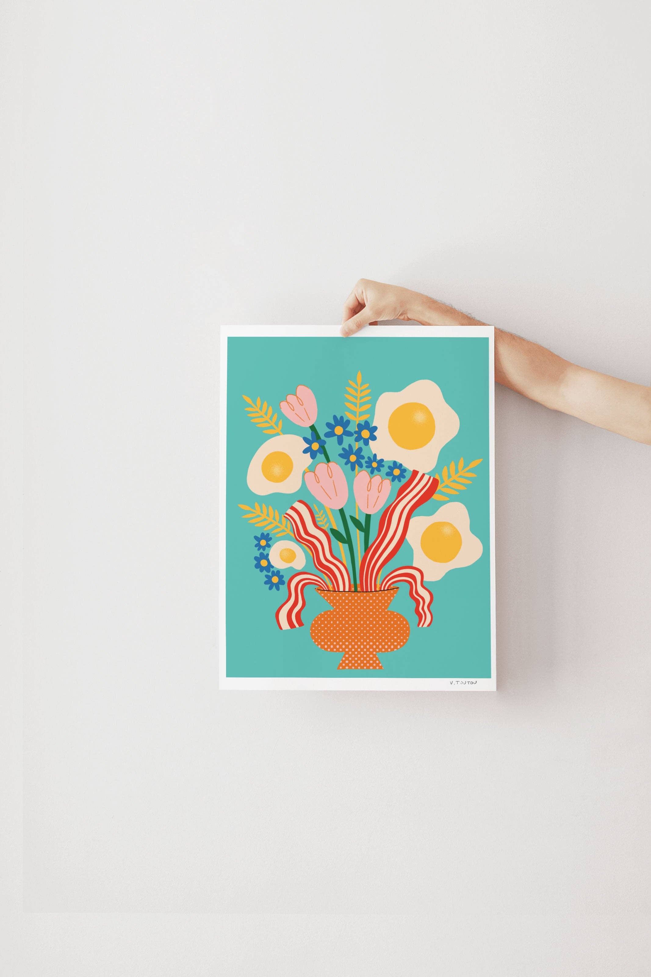 Studio Toute - Wholesale Art Print - Bacon & egg Brunch bouquet Art print1