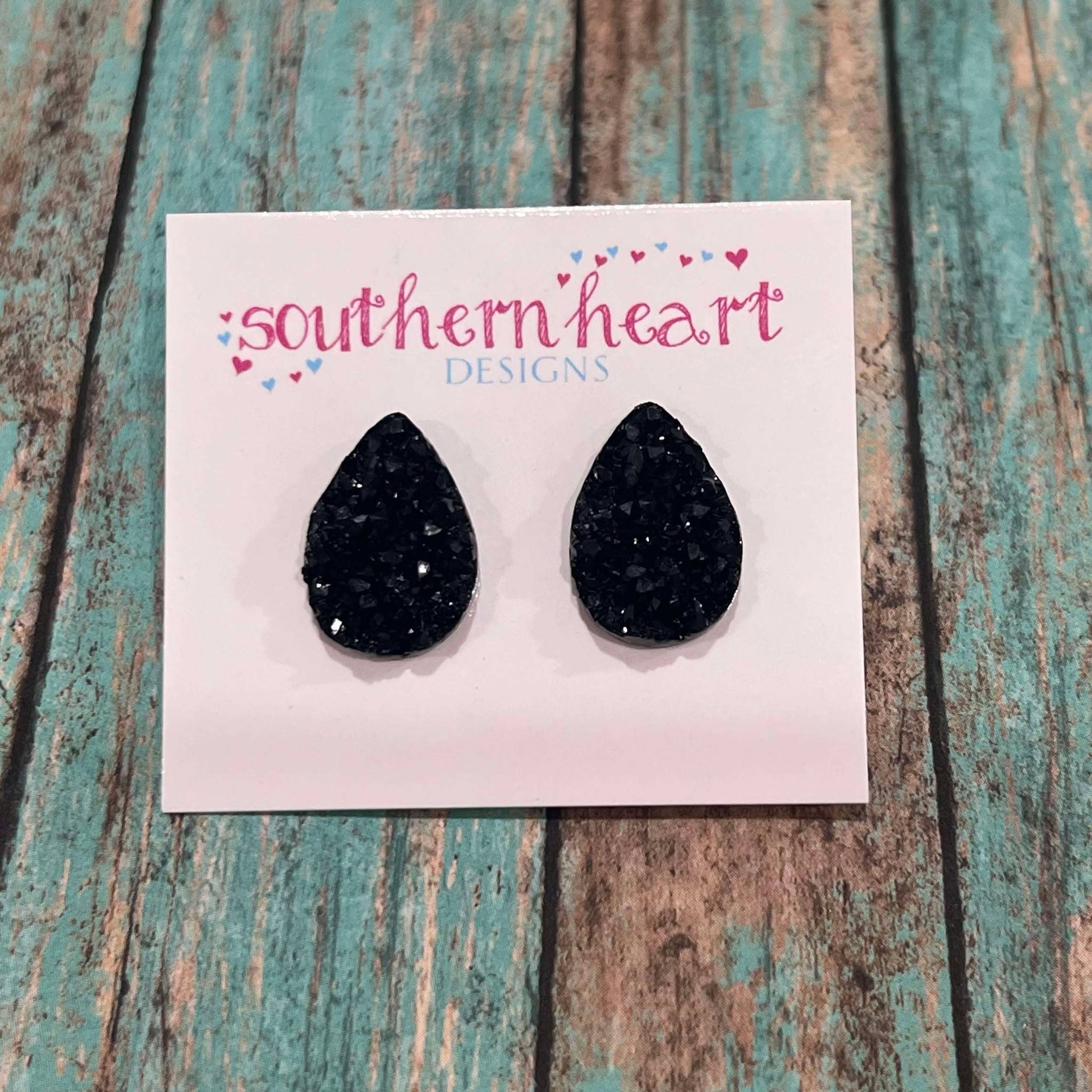 Southern Heart Designs - Vente Clous d'oreille - Boucles d'oreilles en forme de larme3
