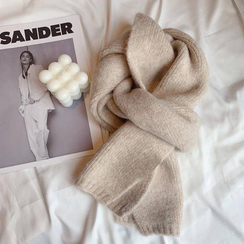 VividLux - Wholesale Scarf - Women's - Classic Solid Color Knitted Scarf2