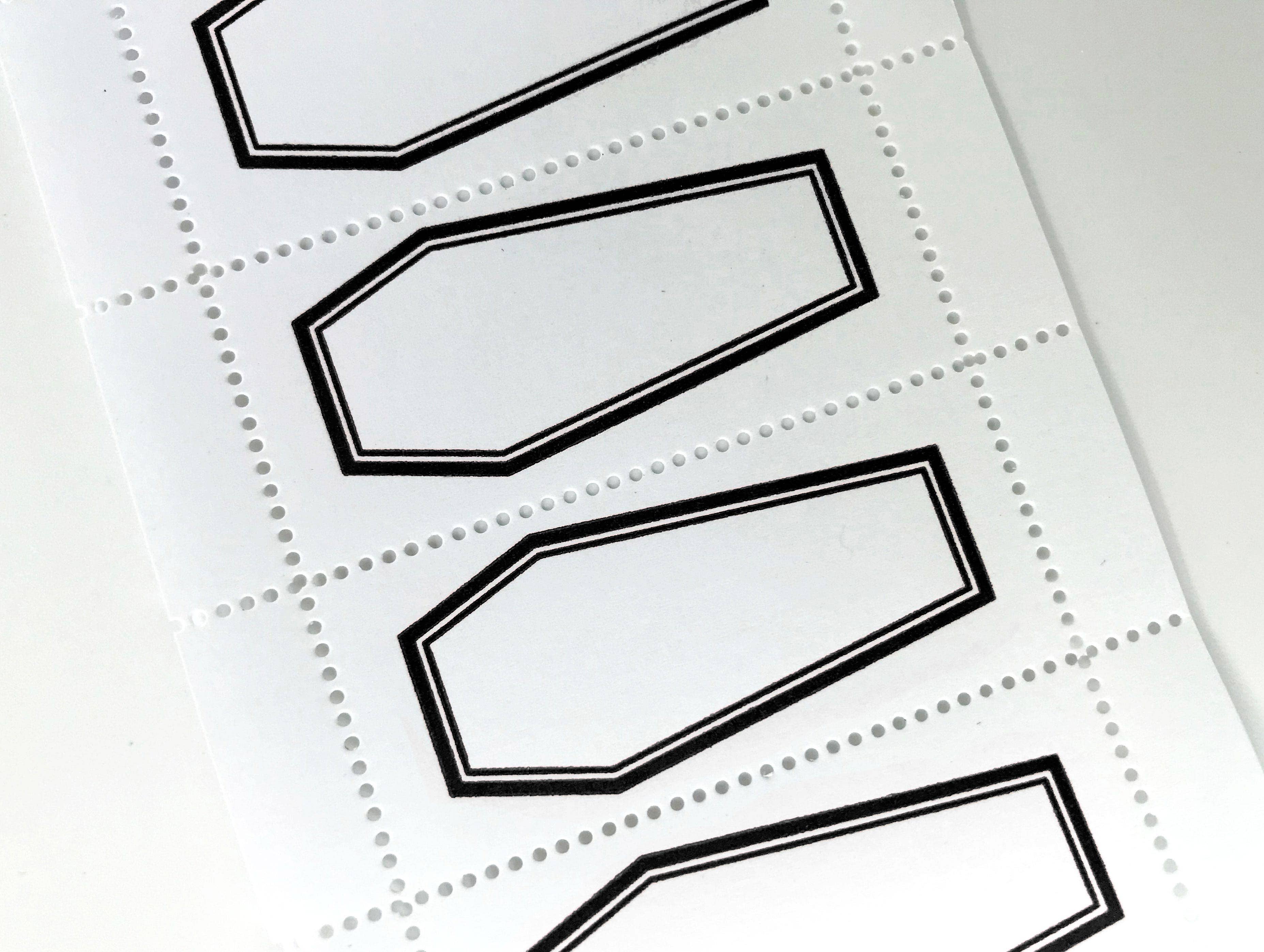 The Portland Stamp Company - Wholesale Rubber/Decorative Stamp - Coffins - Lick & Stick Halloween Stamps3