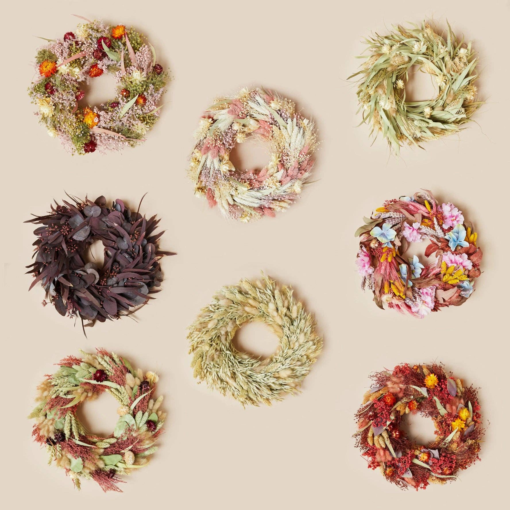 Penny + Clover - Wholesale Wreath - Dried Flowers Wreath - Blush2
