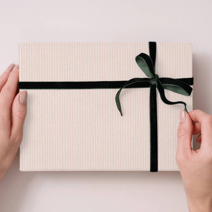 Pink Pinstripe Wrapping Paper for wholesale by Casey Jo Paper Co.