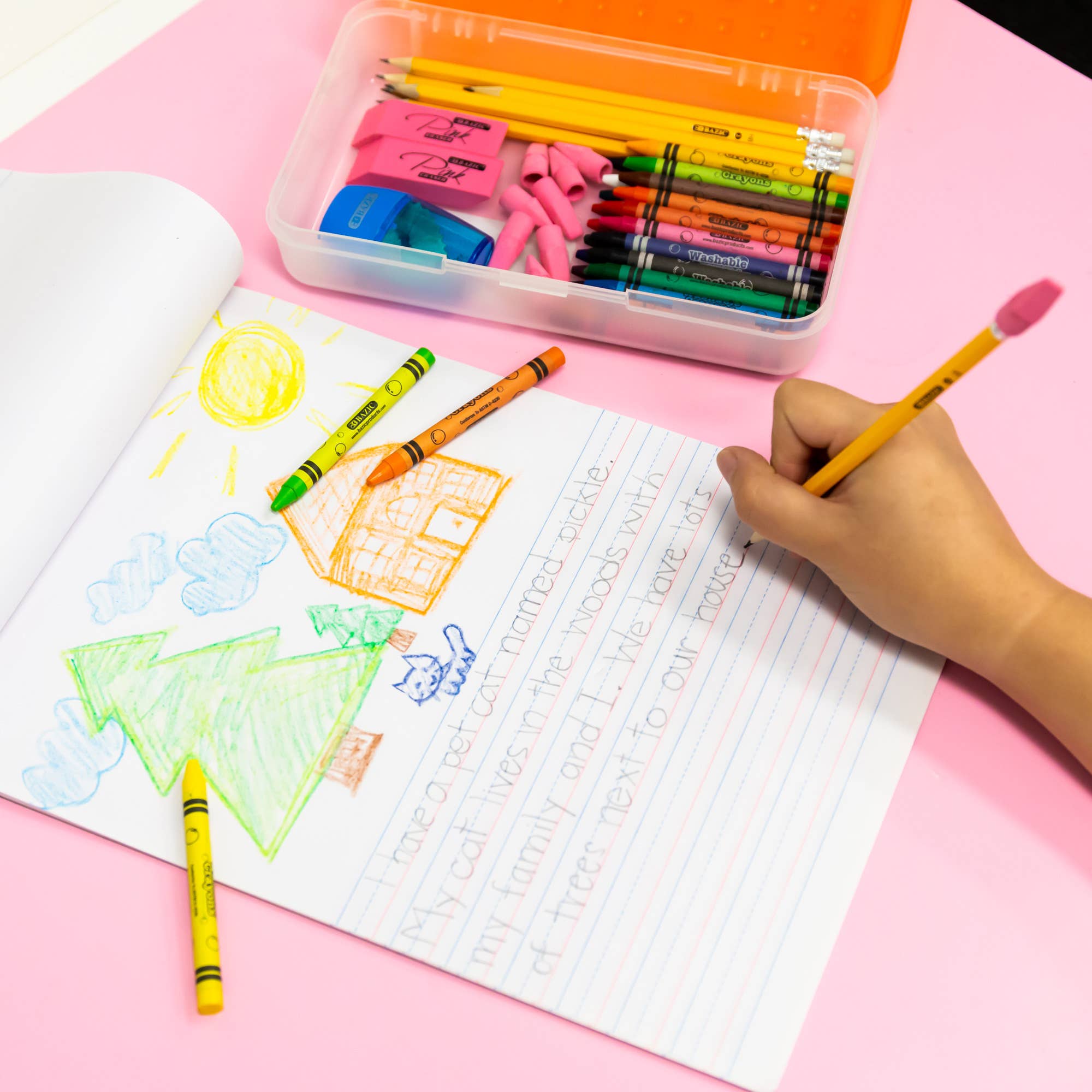 BAZIC Products - Vente Gommes - Gomme biseautée rose (24/paquet)6