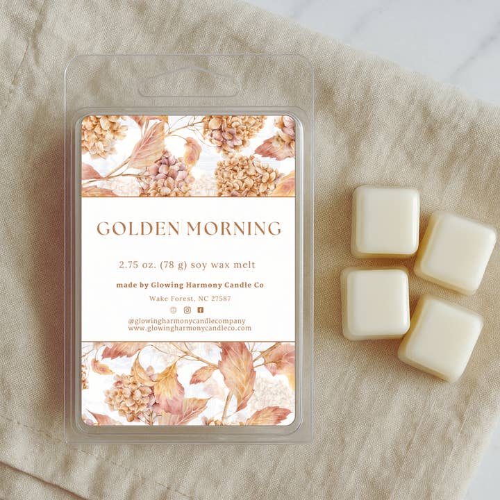 Goldener Morgen Wachs-Schmelz | Herbst Wachs-Schmelzen | Herbst Wachs-Schmelzen für den Großhandel von Glowing Harmony Candle Co