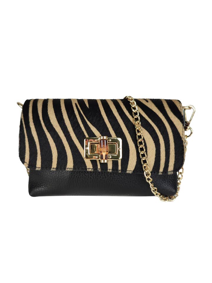 Läderväska med lock i ponnyhår för wholesale av Florence Leather