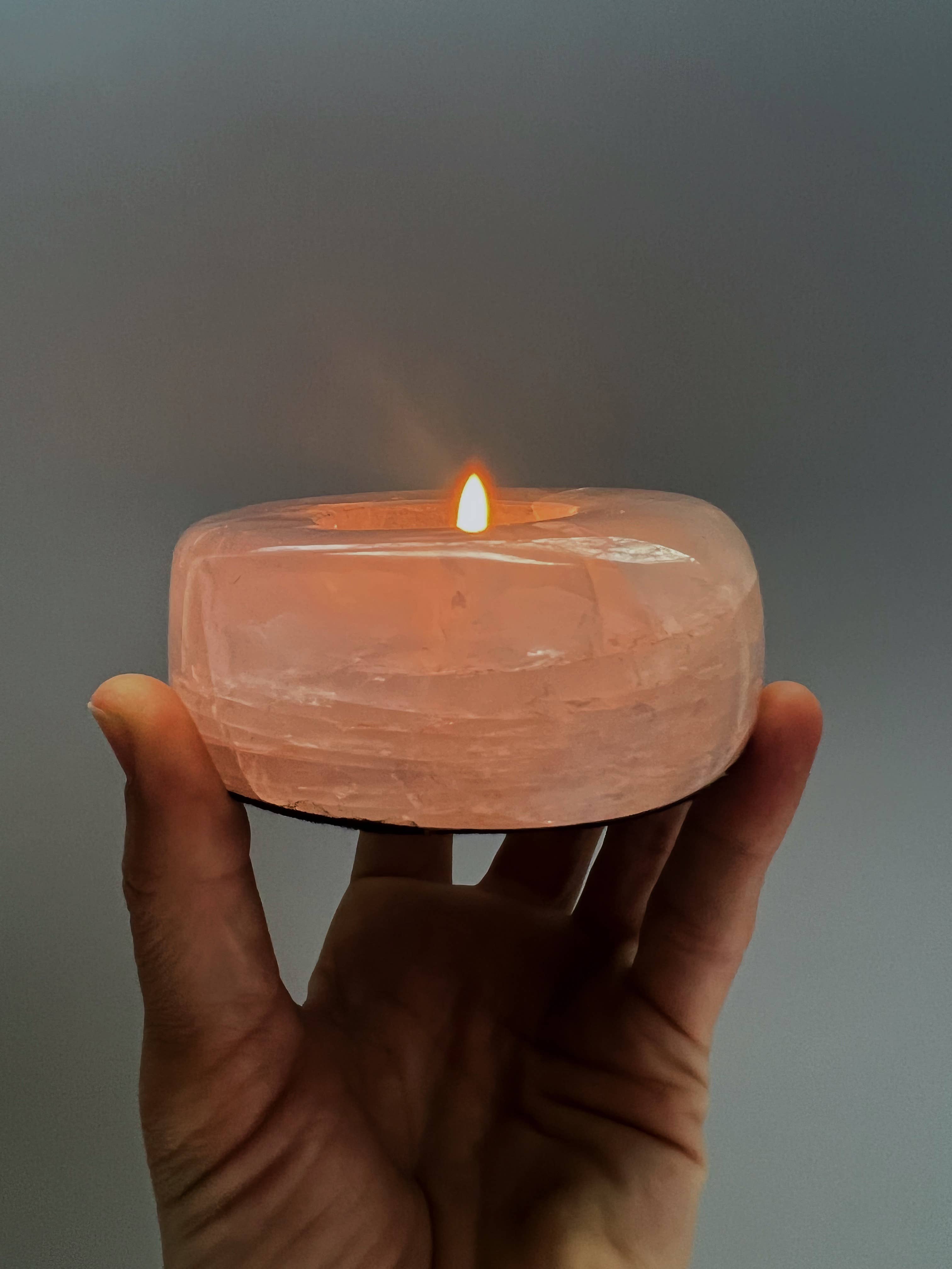 Terra Dawn Minerals - Wholesale Candle Holder - Rose Quartz Candle Holders5