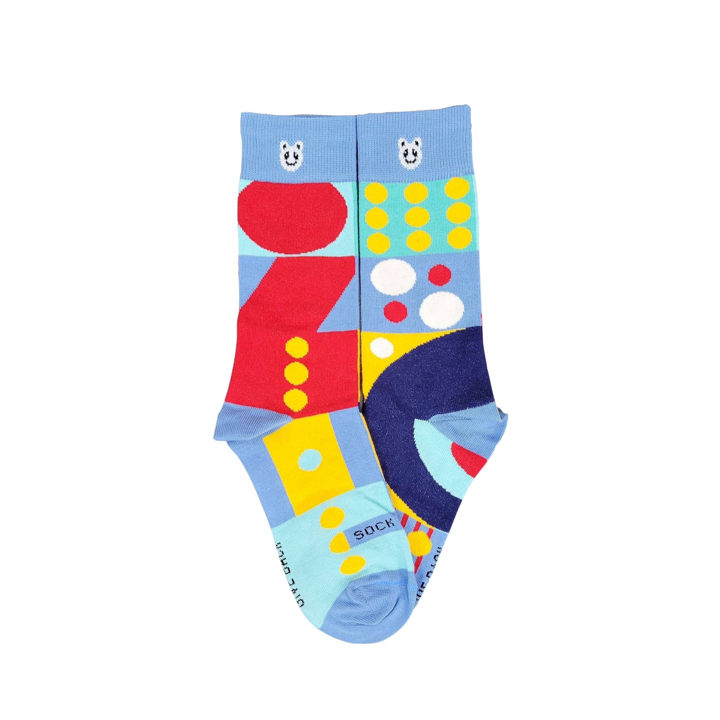 Sock Panda - Wholesale Socks - Kids -  Fun Abstract Geometric Pattern Socks - Tween Size1