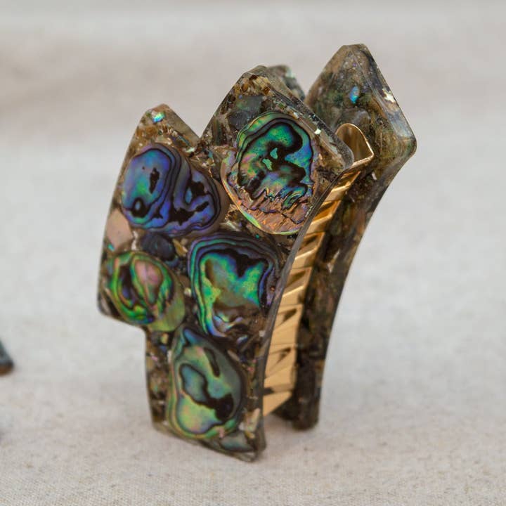 Abalone Shell Resin Hair Claw for wholesale by Saskia Wrycroft